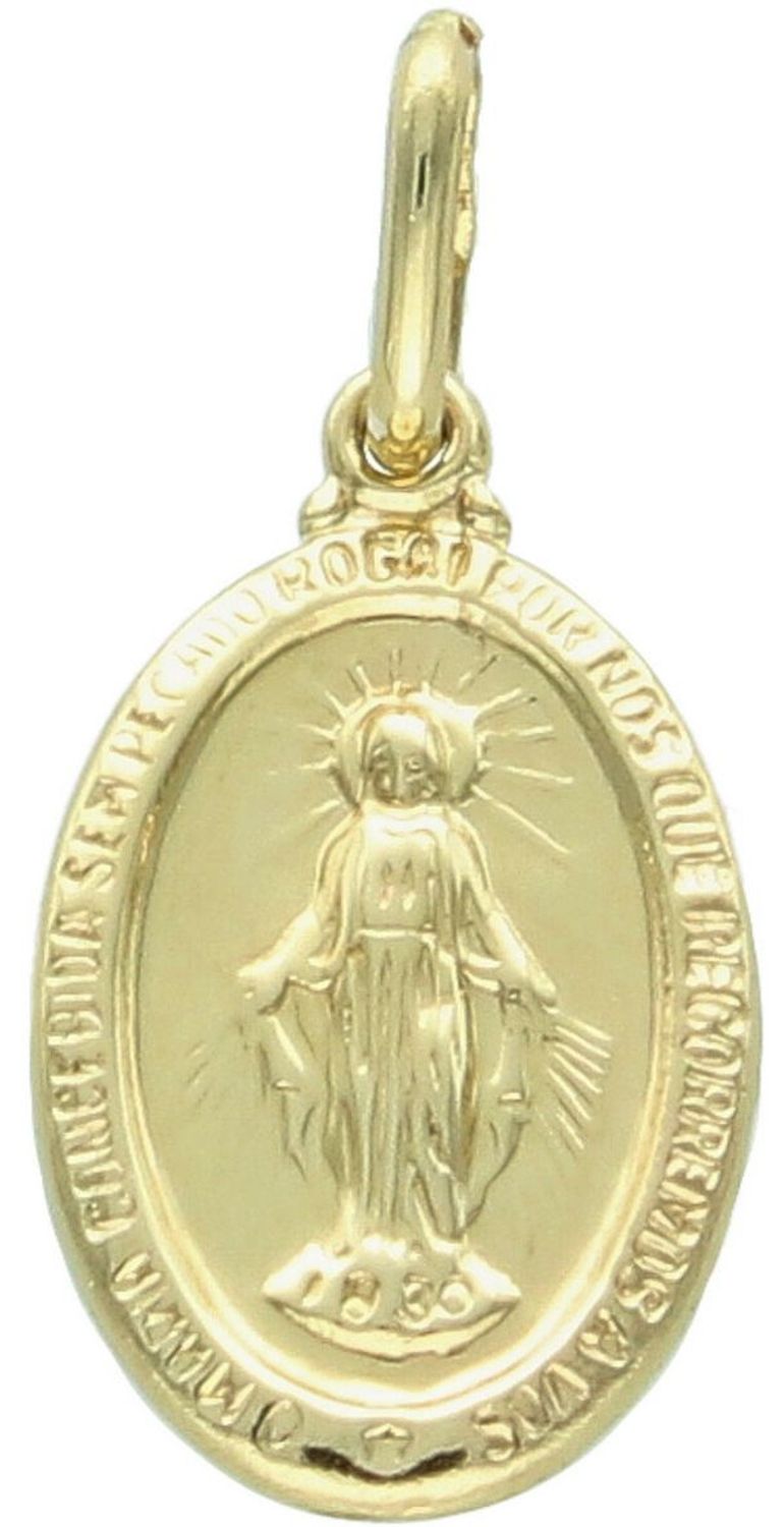 Zawieszka złota damska ZA 1533A 585 – Matka Boska Niepokalana, owalna. Wymiary 2,2 cm x 1,0 cm, waga 1,03 g. Subtelna i elegancka biżuteria religijna, idealna na prezent.1.jpg